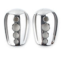 Chrome Oval Rear View Mirror Cover Caps for Harley Dyna Softail Sportster