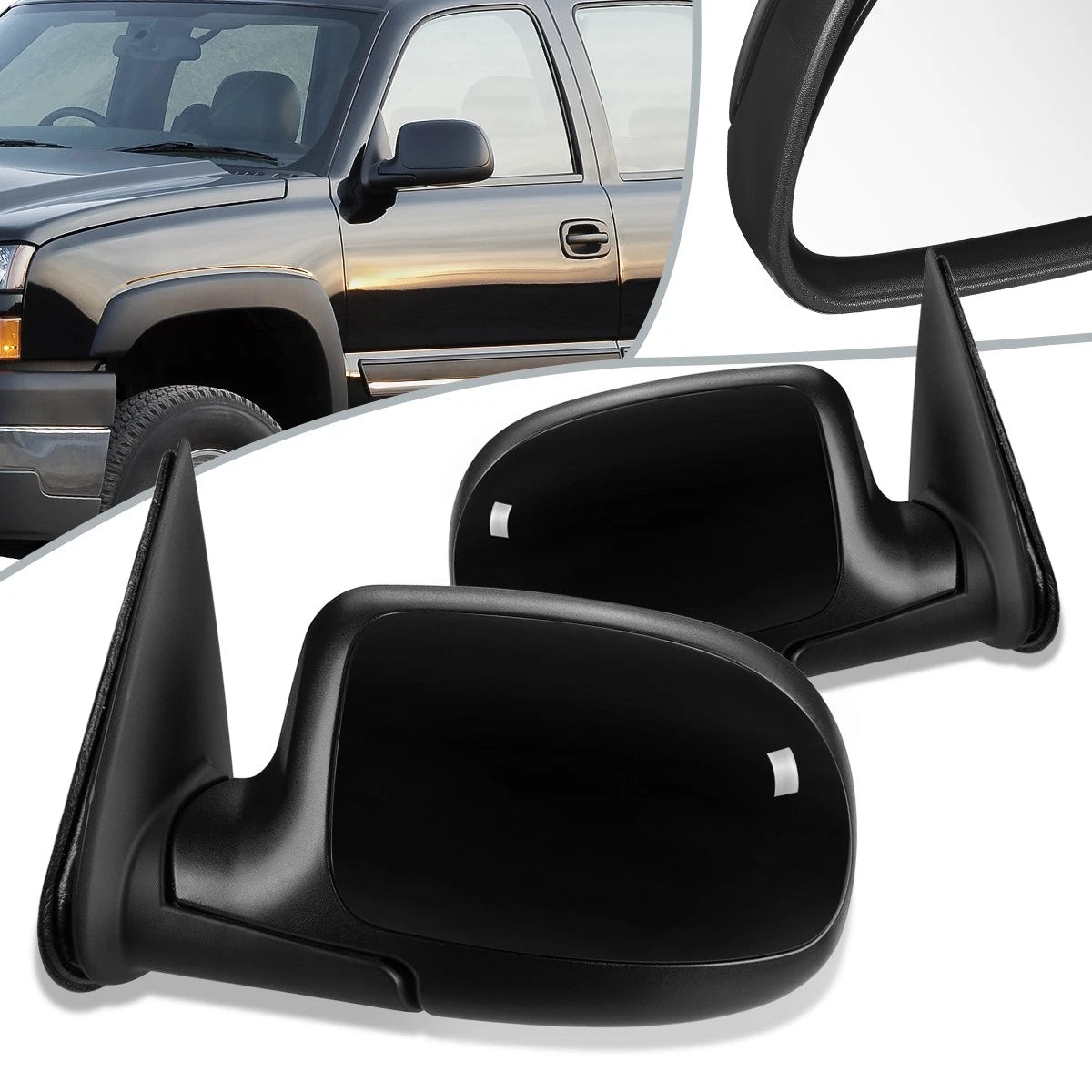 Pair Power Heated Side Door Mirrors for Chevy Avalanche (2003–2006) GM1320295 GM1321295