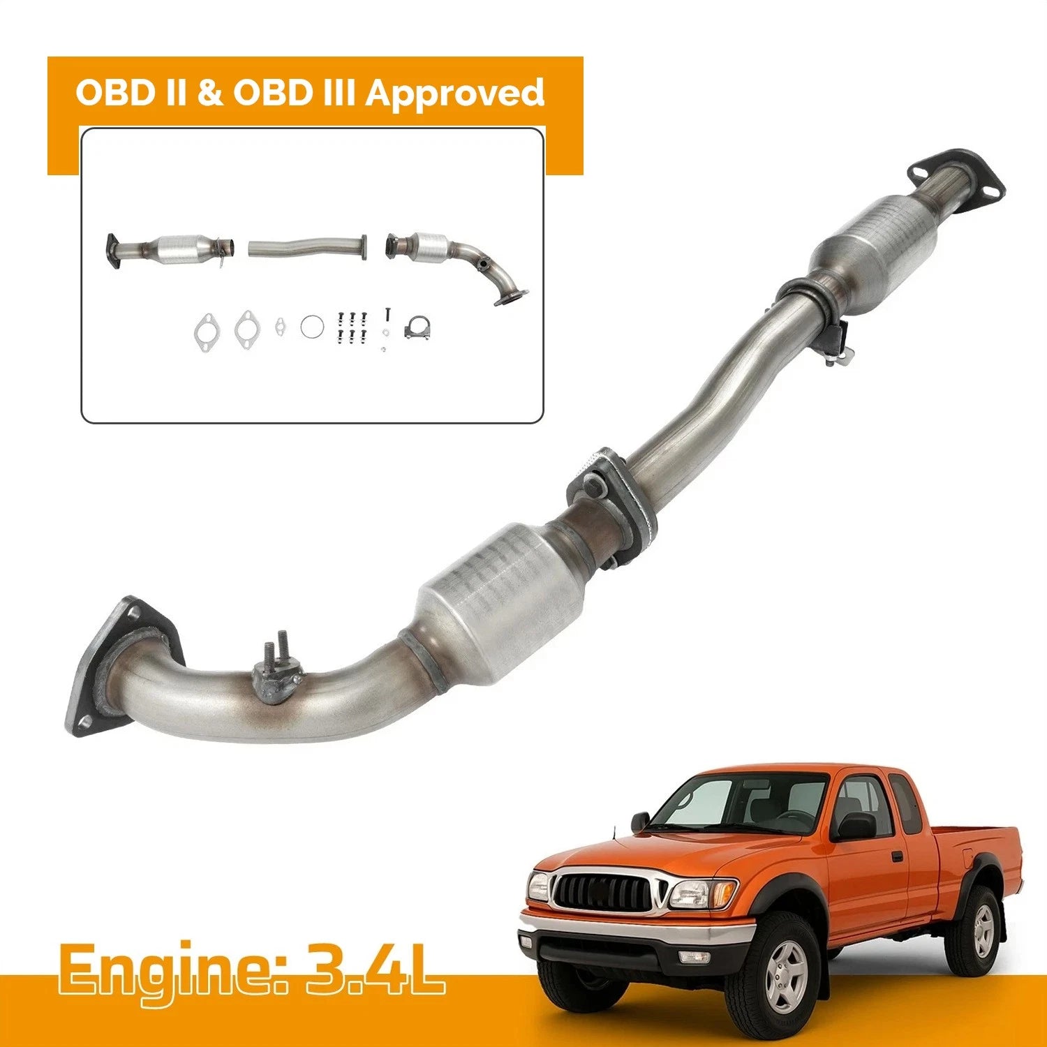 Catalytic Converter Set for Toyota Tacoma 3.4L (2000–2004)