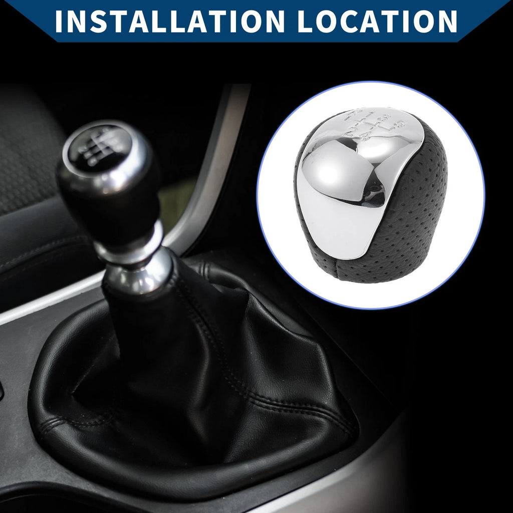 5 Speed Manual Gear Shift Knob for Hyundai Elantra (2009–2012) Faux Leather Black