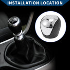 5 Speed Manual Gear Shift Knob for Hyundai Elantra (2009–2012) Faux Leather Black