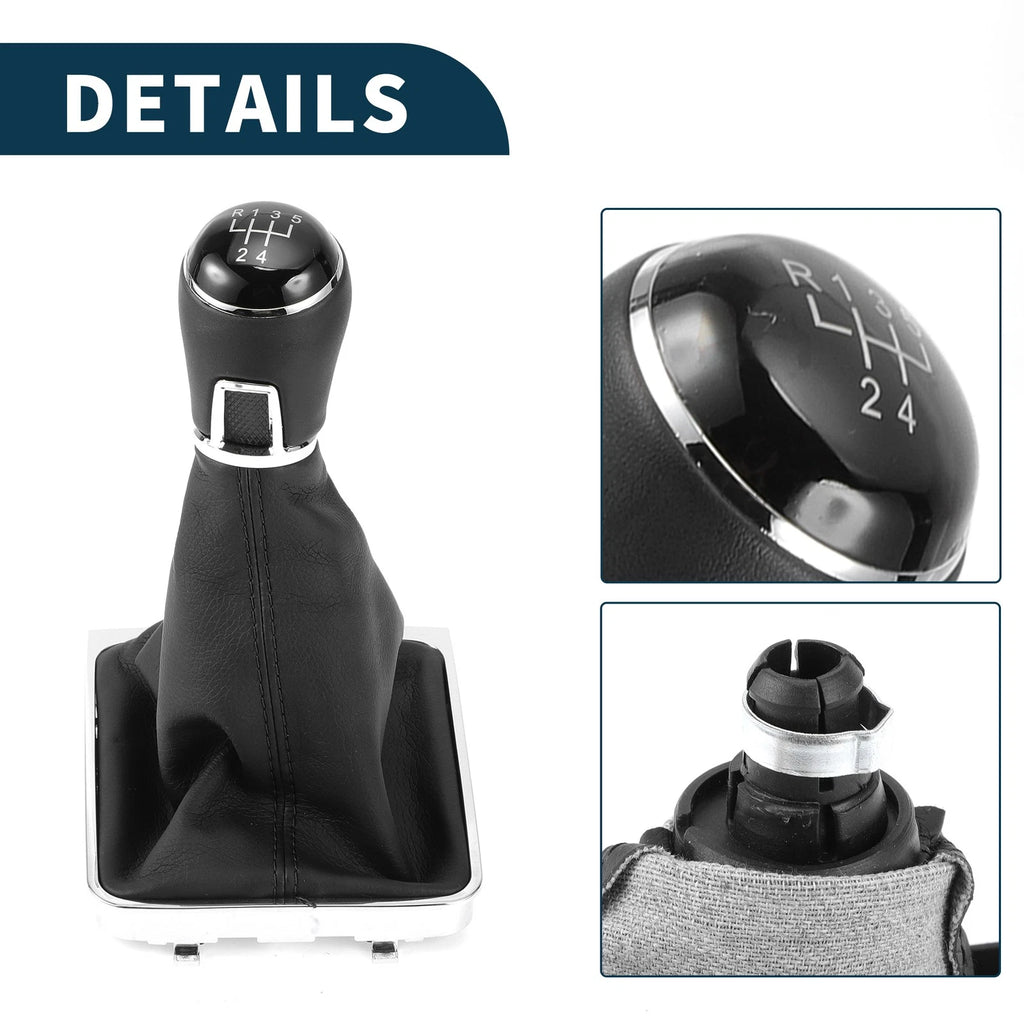 5 Speed Gear Shifter Knob with Cover for Volkswagen Passat (2005–2010)