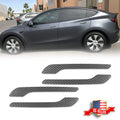 Set of 4 Carbon Fiber Style Door Handle Cover Stickers for Tesla Model 3 Y (2017–2023)