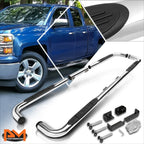 Set of 2 Chrome 3" Step Nerf Bar Running Boards for Chevy/GMC/Ram Truck (1999–2016)