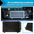 Air Conditioning Condenser for Toyota Corolla ZZE122R (2001–2007) 1ZZ-FE