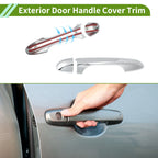 Exterior Door Handle Cover Trim for Toyota Highlander (2015–2019) Silver Tone