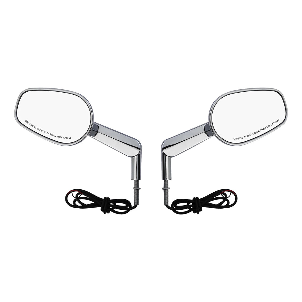 TCMT Rear View Mirrors with LED Turn Signals for Harley V-Rod (2002–2017)