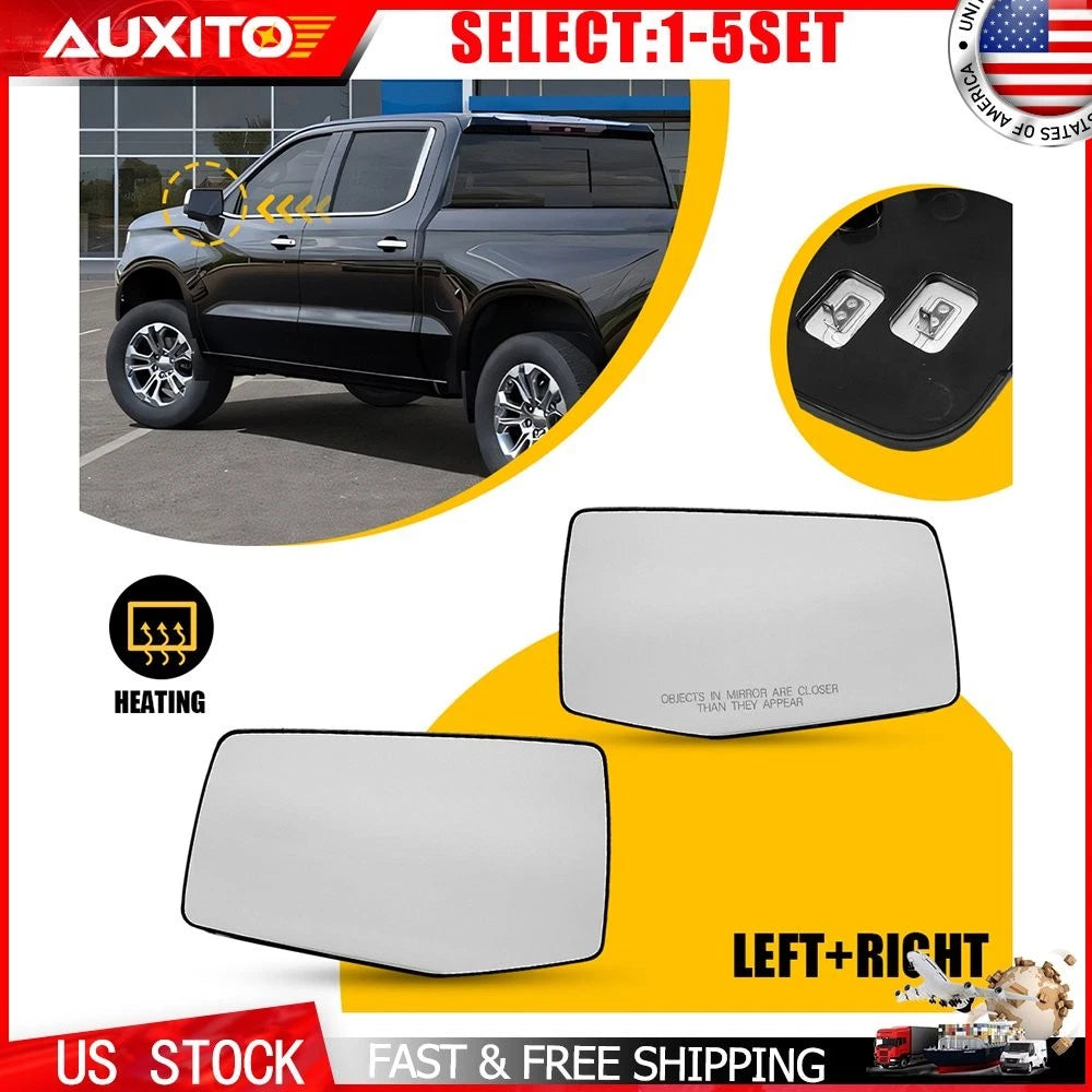 Set of 2 Heated Mirror Glass for Chevrolet Silverado 1500 (2019–2023) 84309709