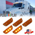 5pc Amber LED Roof Clearance Marker Light for Kenworth T680 T770 T880