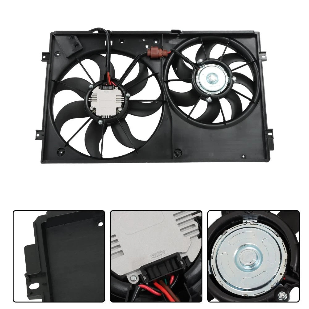 Radiator Condenser Cooling Fan Assembly VW3120100 for Volkswagen Jetta (2005–2015)