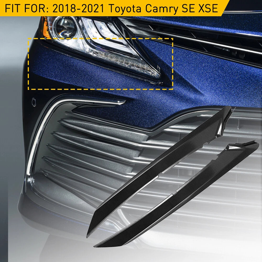 Set of 2 Front Bumper Grille Trim Molding for Toyota Camry SE/XSE (2018–2020)