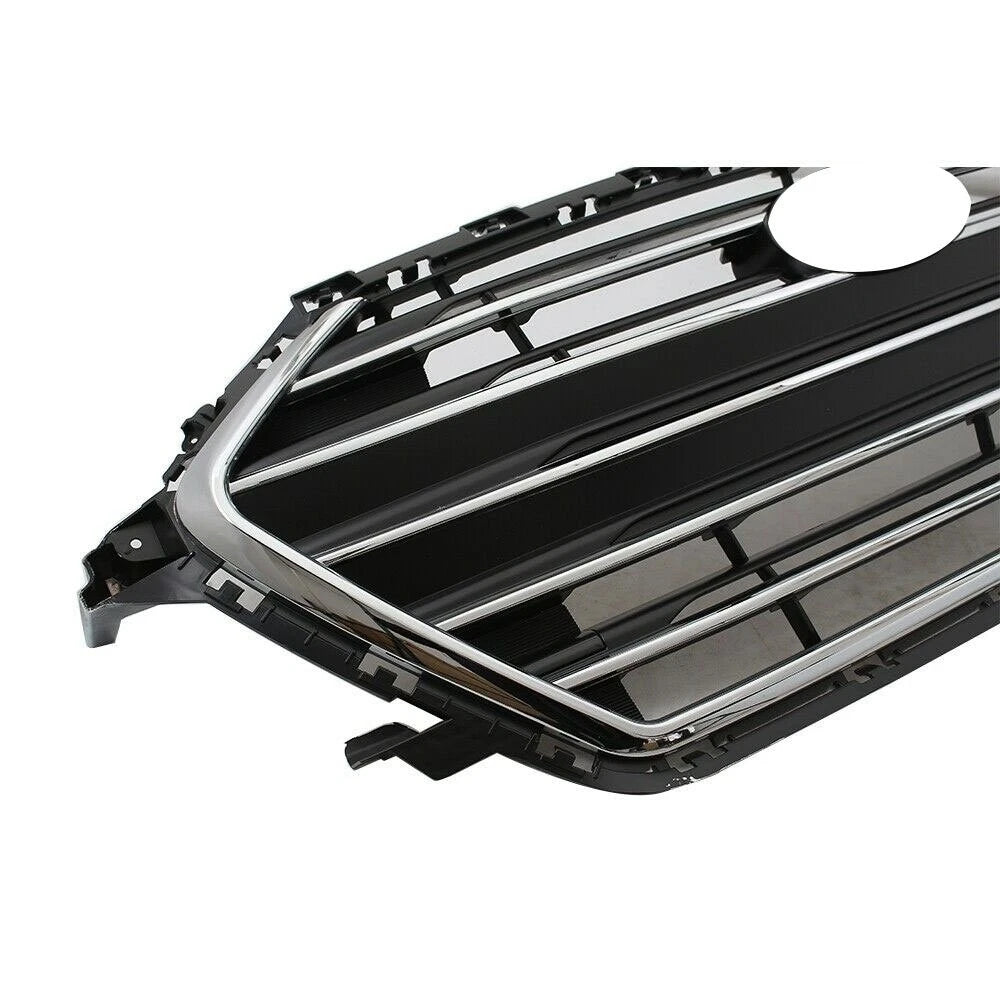 Front Bumper Grille for Hyundai Elantra (2017-2018) Black Chrome