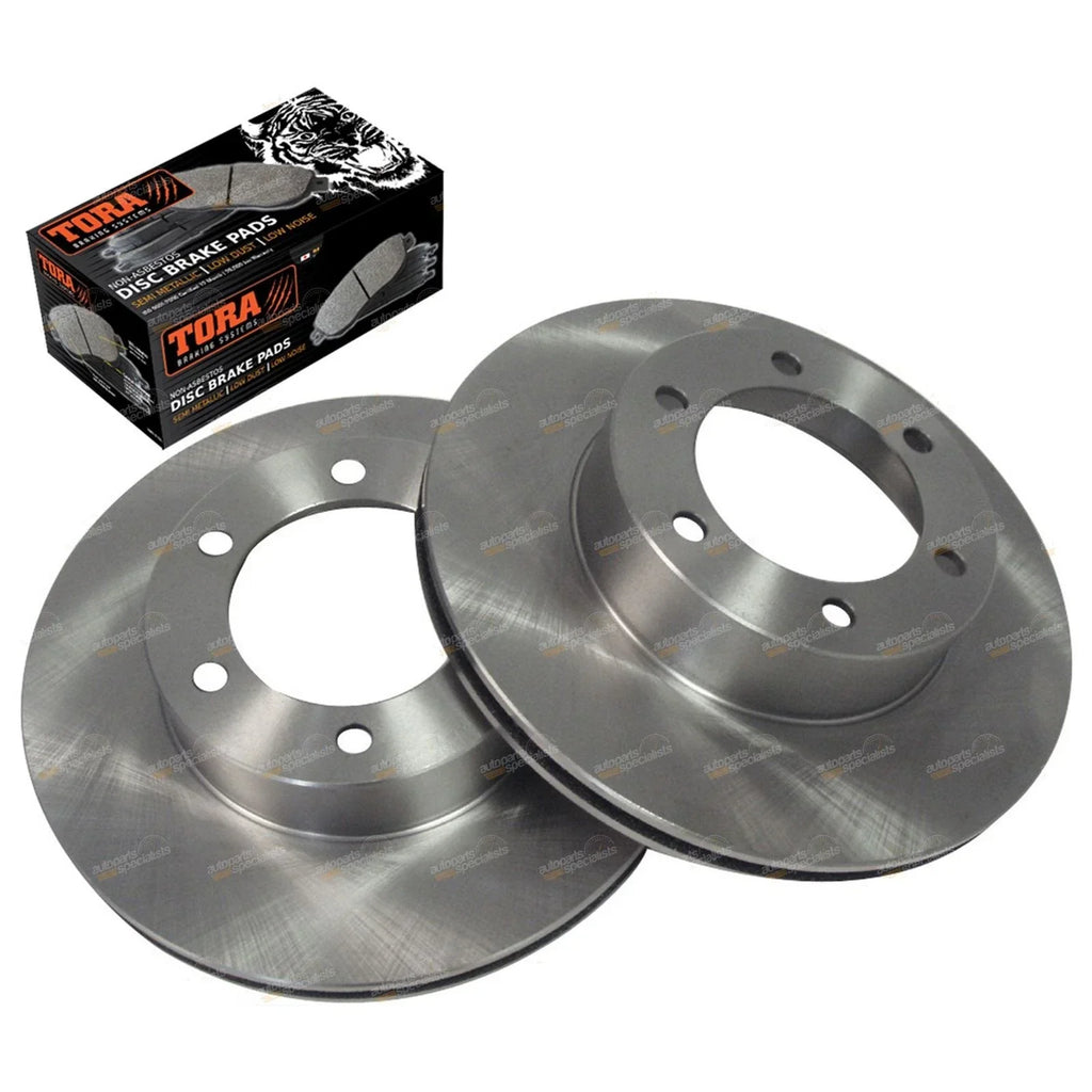 Front Disc Brake Rotors + Pad Set for Toyota Prado (2002–2009)