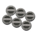 Chrome 'Corvette' Cap Covers w/Black C-Fiber Inlay for 14-19 Corvette Z06 Manual