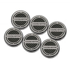 Chrome 'Corvette' Cap Covers w/Black C-Fiber Inlay for 14-19 Corvette Z06 Manual