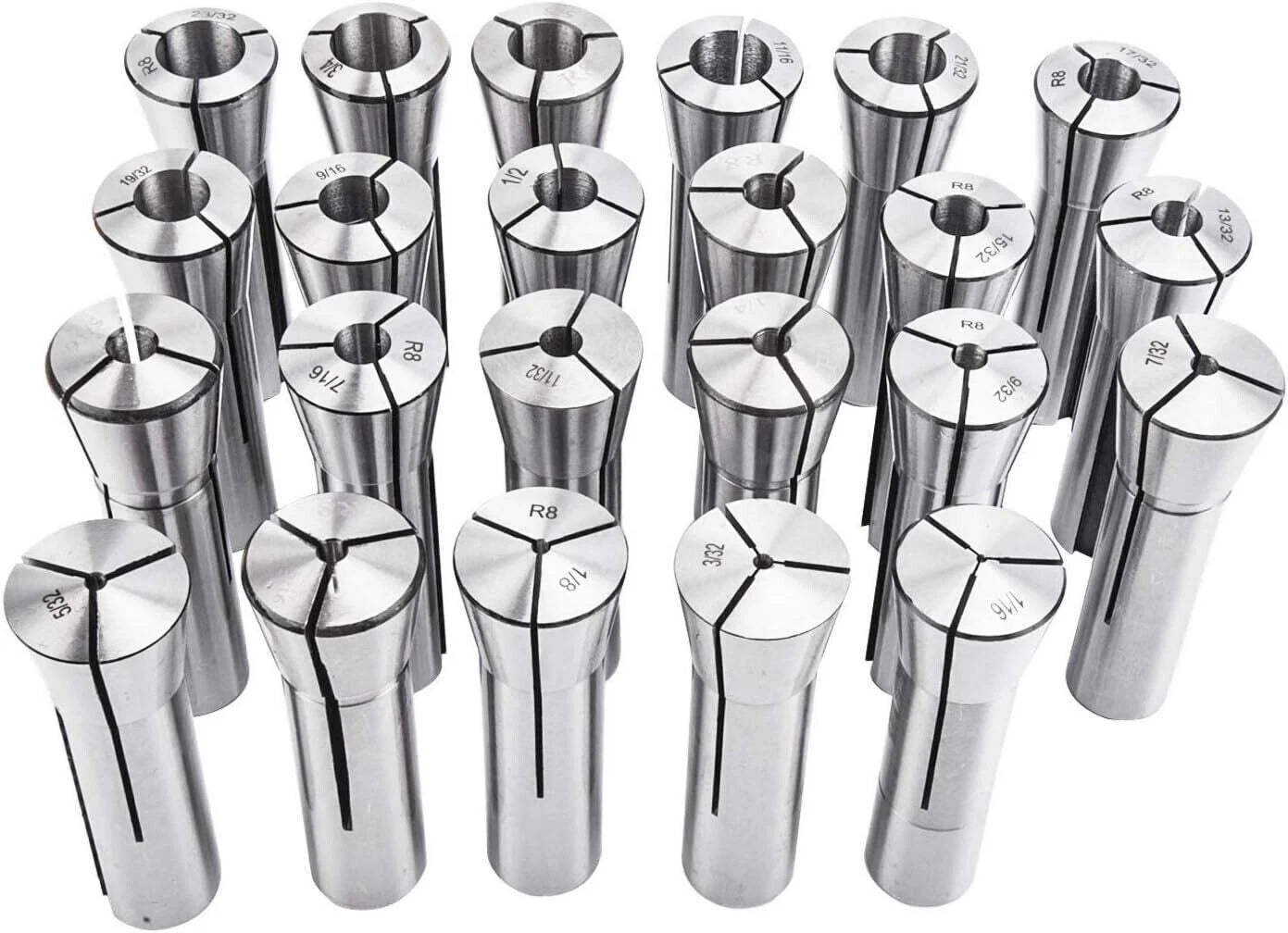 23X R8 Collet Set 1/16-3/4" for Bridgeport (0006)