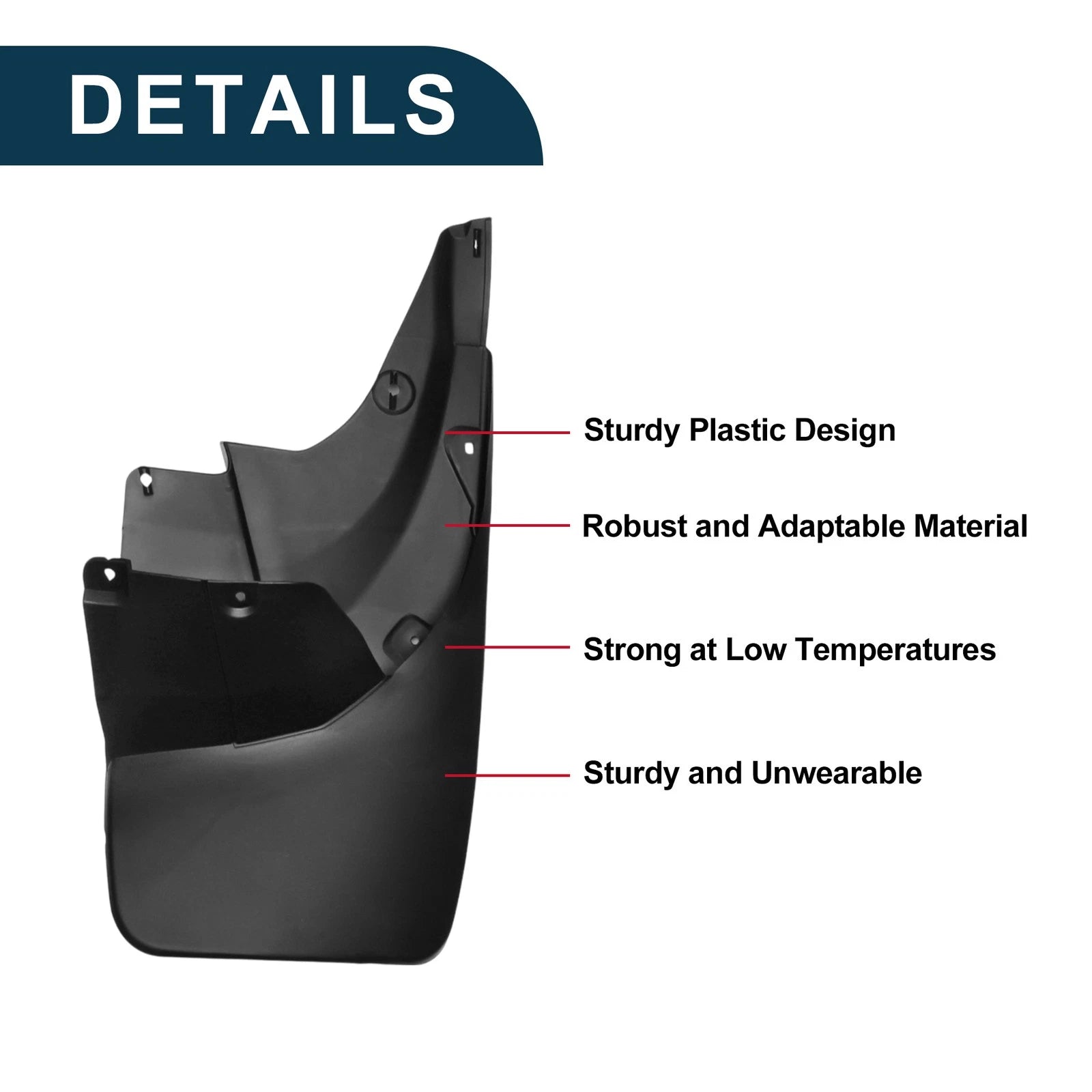 Set of 4 Mud Flaps Splash Guards for Toyota Land Cruiser Prado FJ150 (2010–2018)