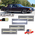 Set of 4 Clear White LED Side Marker Lights for Oldsmobile Cutlass (1981–1988)