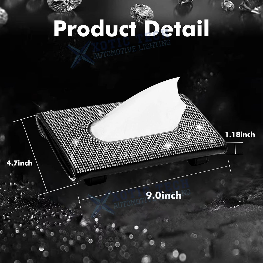 Rhinestone Universal Car Interior Decor Set for Women Girls (-)