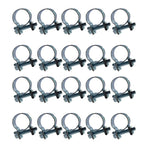 Set of 20 Fuel Injection Hose Clamps 13mm - 15mm