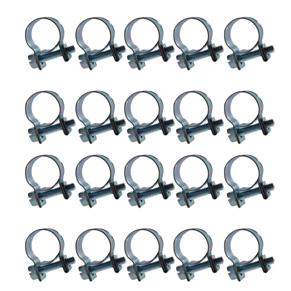 Set of 20 Fuel Injection Hose Clamps 13mm - 15mm