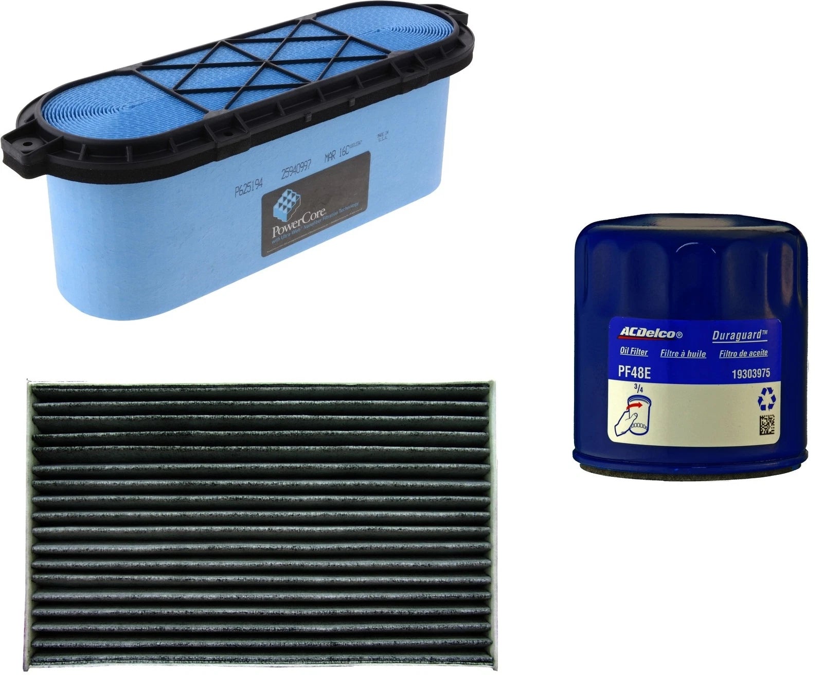 Engine Oil Air Cabin Carbon Filter Kit for Chevy 6.2L V8