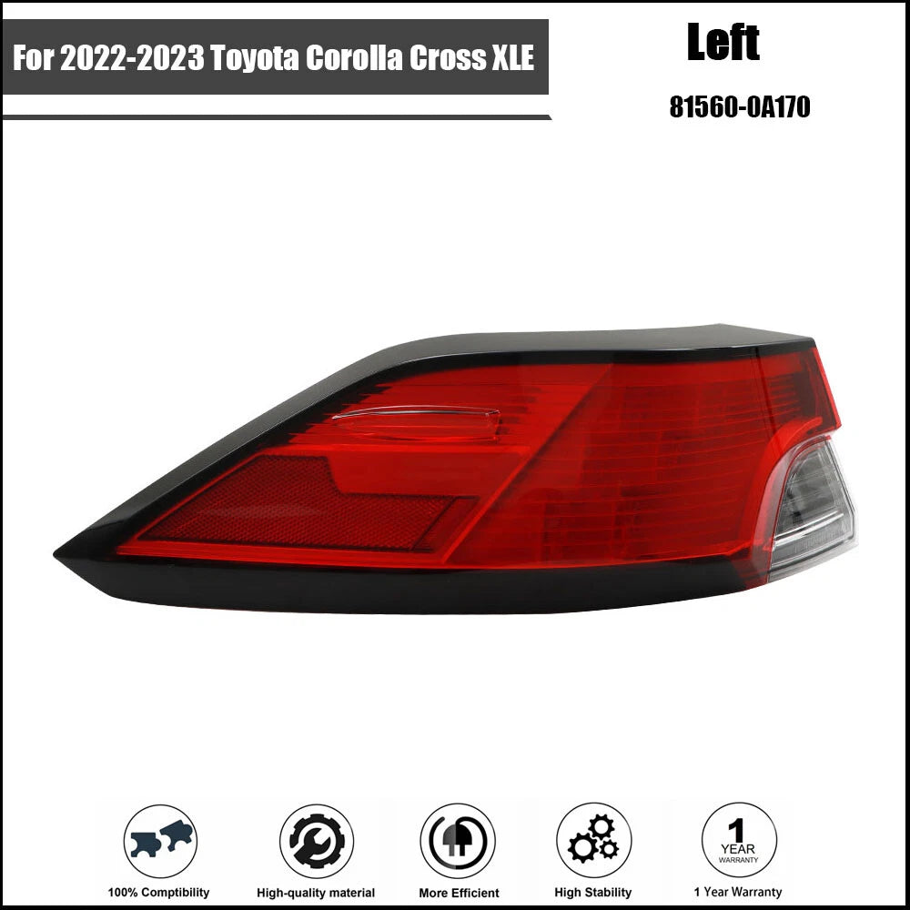 LED Outer Tail Light Assembly for Toyota Corolla Cross (2022–2023) Left