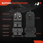 Front Left Power Window Switch for Honda Fit (2007-2008)