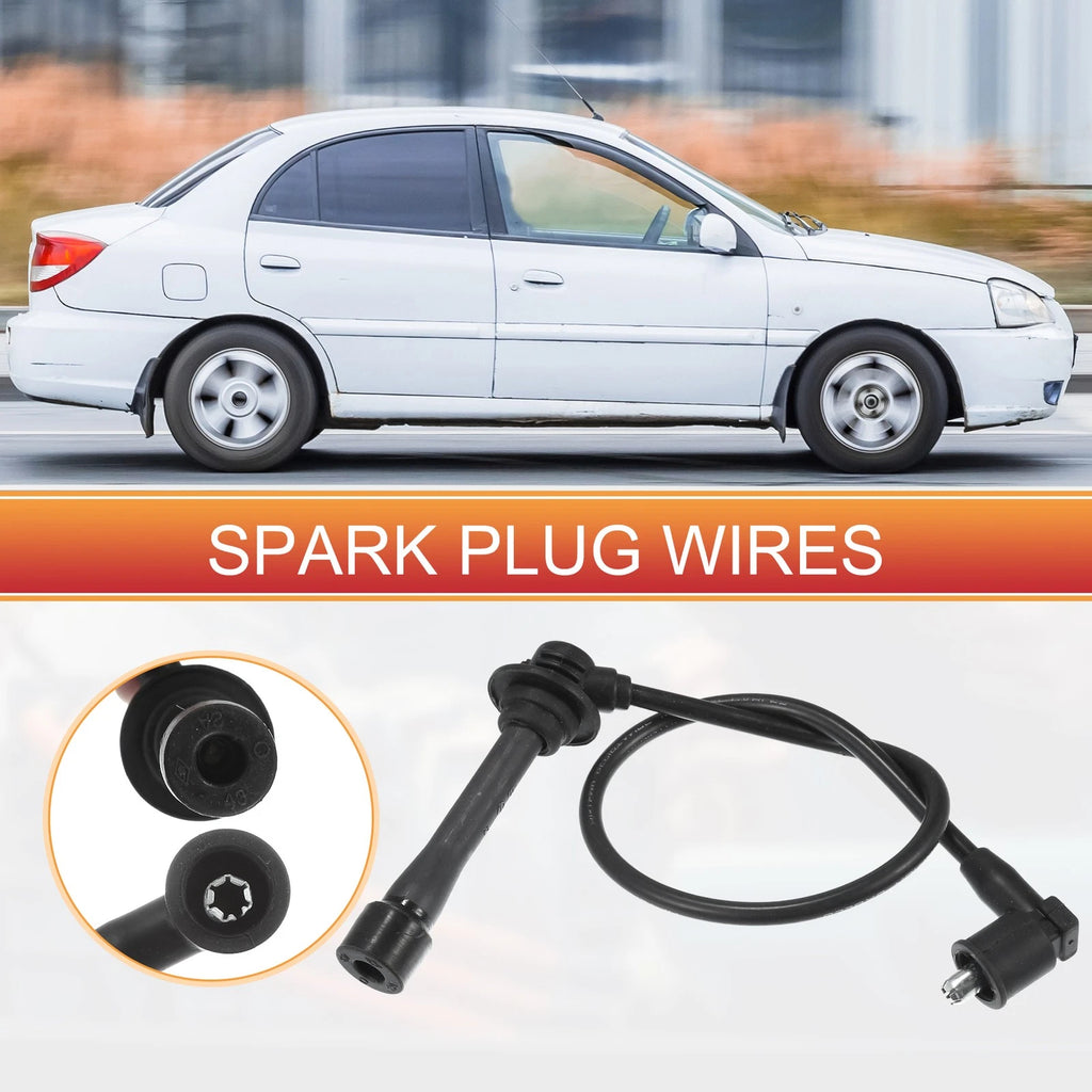 Set of 4 Spark Plug Wire Ignition Coil Cables No. 0K30F18140 for Kia Rio (2001–2005)