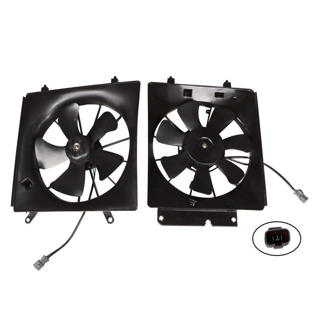 Set of 2 AC Condenser Radiator Cooling Fans for Honda CR-V Element (2002–2006)