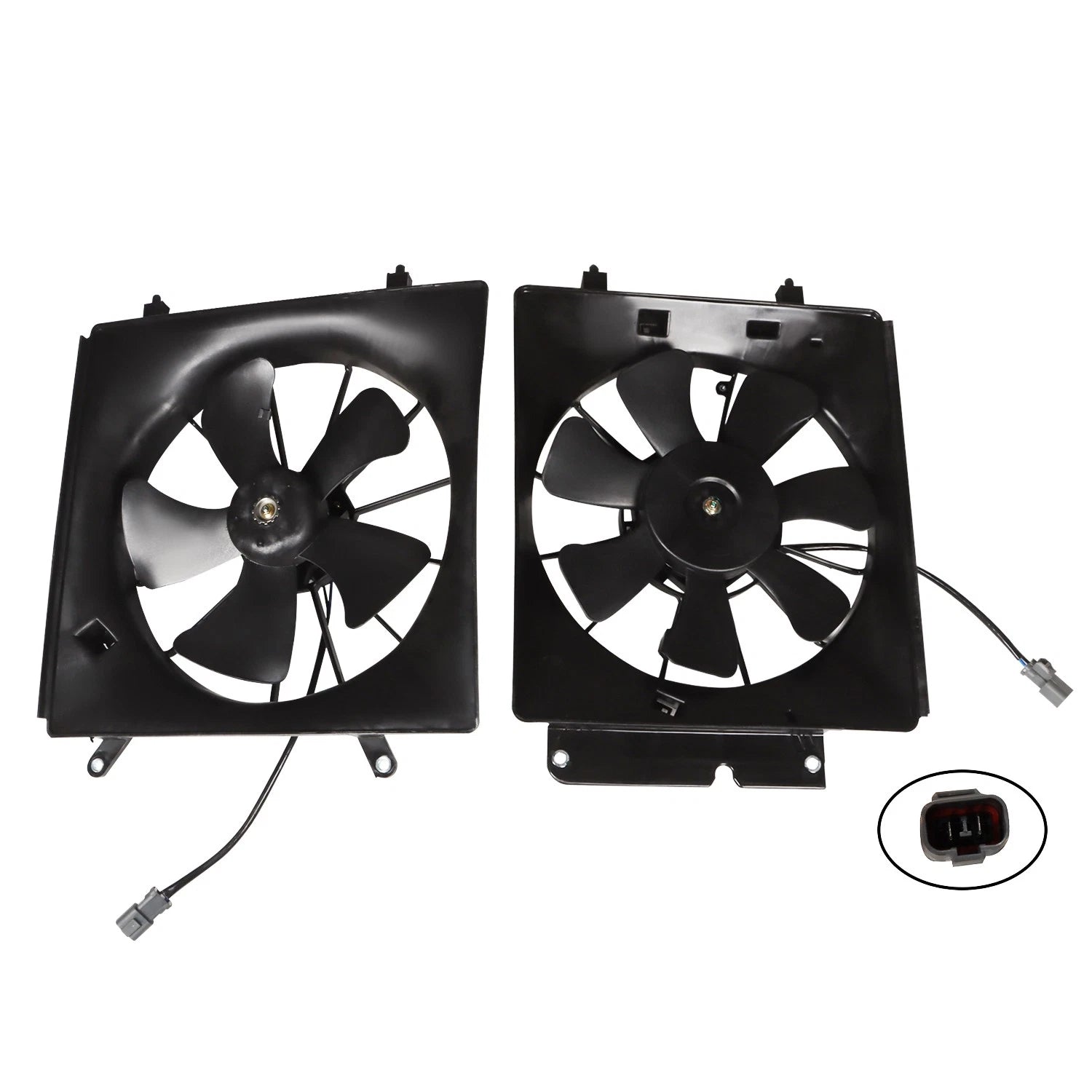 Set of 2 AC Condenser Radiator Cooling Fans for Honda CR-V Element (2002–2006)