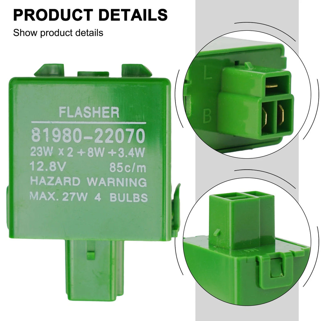 Turn Signal Flasher Relay for Toyota Pickup 4Runner Corolla (1983–1988)