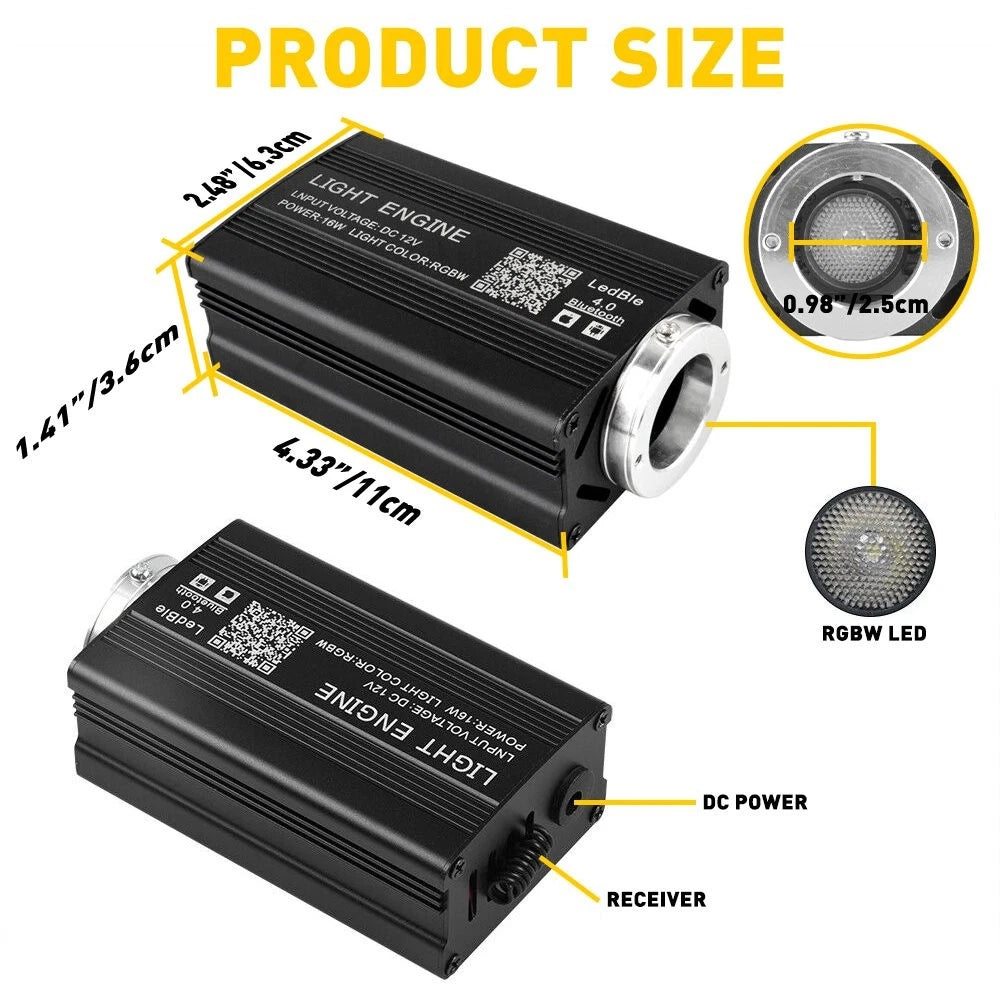 Twinkle Roof Star Ceiling Light Kit for Home Car (1000pcs)