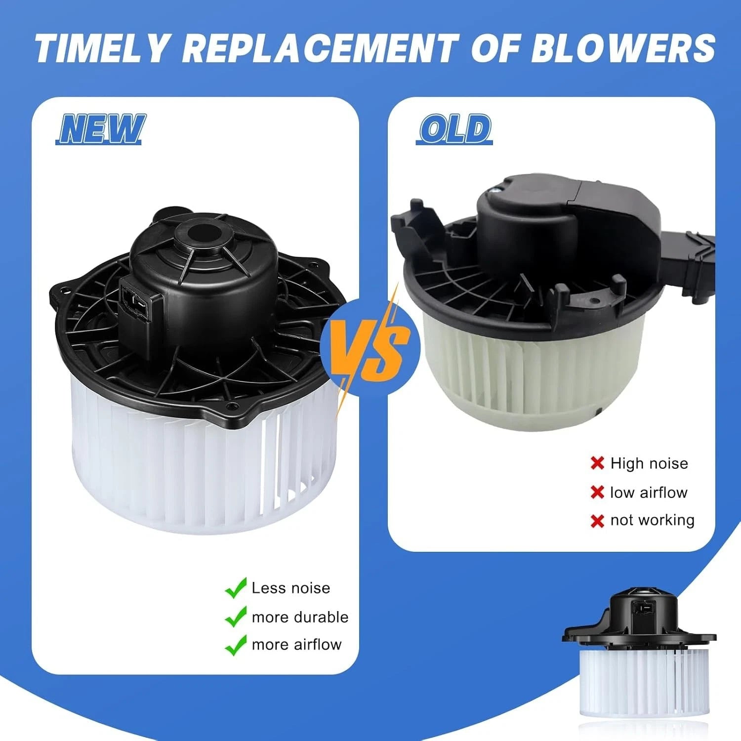 Blower Motor with Fan for Ford Taurus Explorer Flex Lincoln MKT MKS (2013–2018)