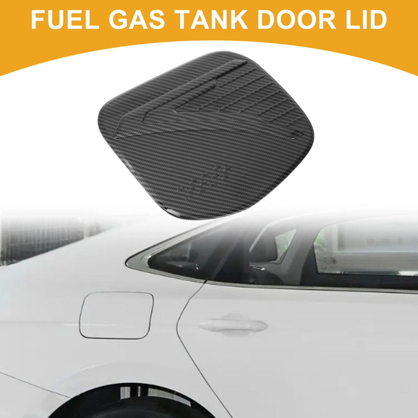 Fuel Tank Door Cap for Toyota Prius (2024–2025) Carbon Fiber Black