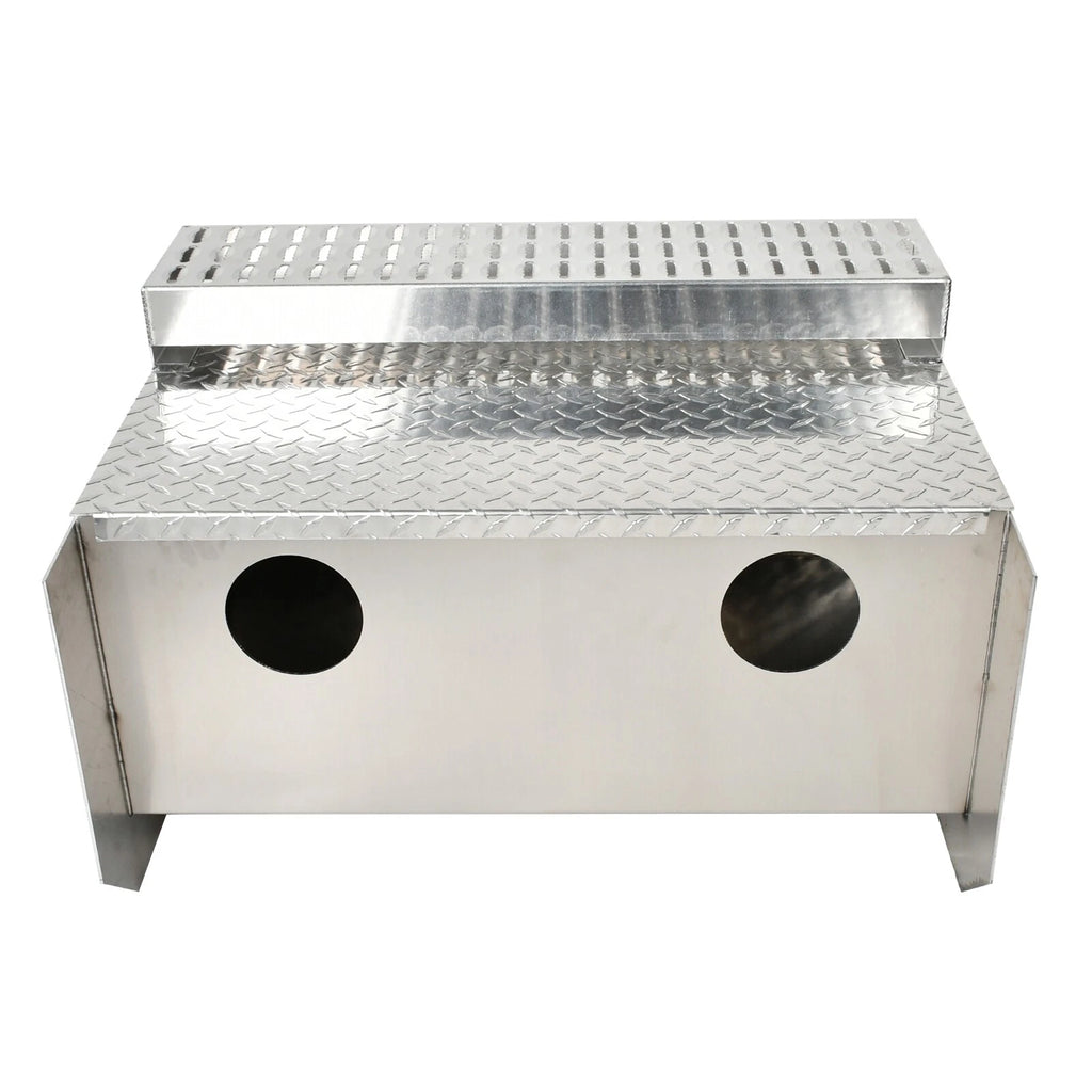 Aluminum Diamond Plate Step Tool Box for Peterbilt 378 379 389 (31"x30"x19")