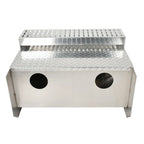 Aluminum Diamond Plate Step Tool Box for Peterbilt 378 379 389 (31"x30"x19")