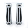 25mm Chrome Hand Grips for Honda Suzuki Kawasaki Yamaha (Motorcycle)