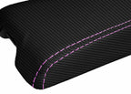 Console Lid Cover for Infiniti G35 Coupe (2002–2007) Carbon Fiber Pink Stitch