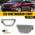 Clear Lens White LED Front Bumper Side Marker Lights for Chevy Cruze (2011–2015)
