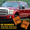 2Pcs Side Tow Mirror Turn Signal Light Lens Amber for Ford F250 F350 F450 (2000–2023)
