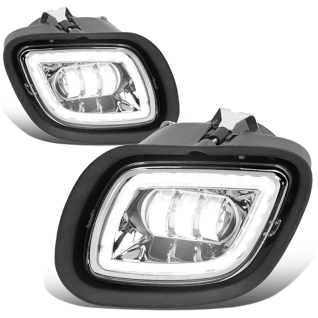 LED Halo DRL Projector Fog Light Lamp Chrome for Freightliner Cascadia (2008–2017)