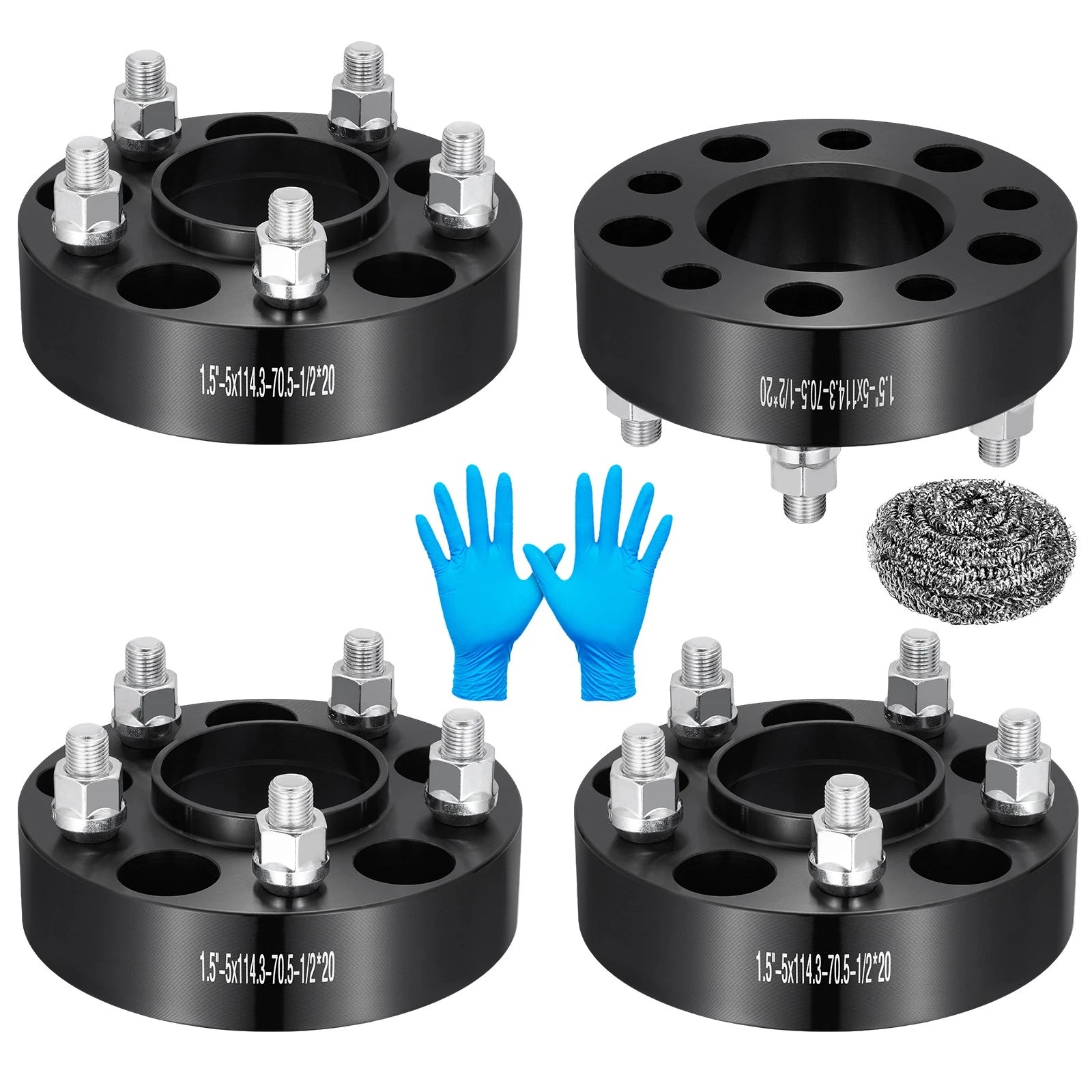 1.5" 5x4.5 Hubcentric Wheel Spacers for Ford Mustang Ranger (2015–2021)