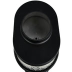 12" Oval Half Finned Polished Aluminum Air Cleaner for Chevy Ford Mopar