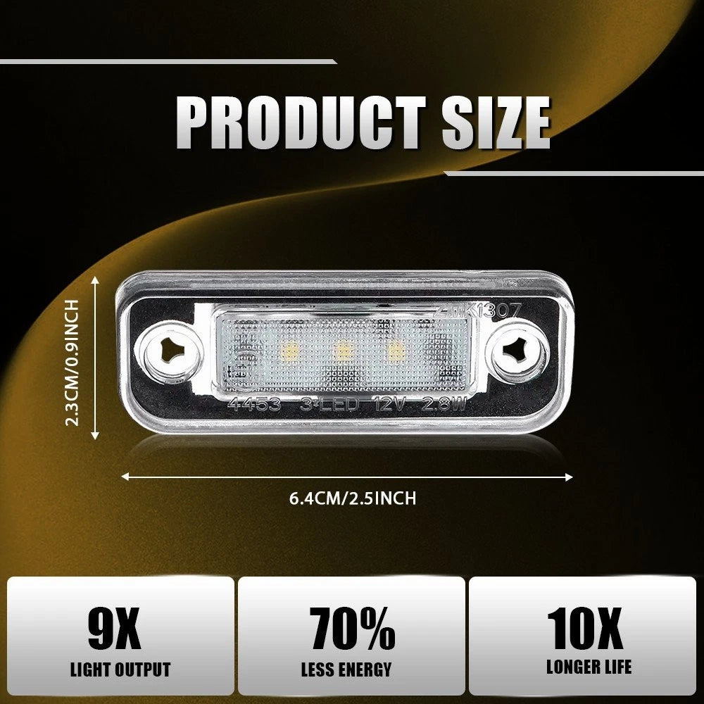 2X LED License Plate Lamps for Mercedes-Benz W203 W211 C219 R171