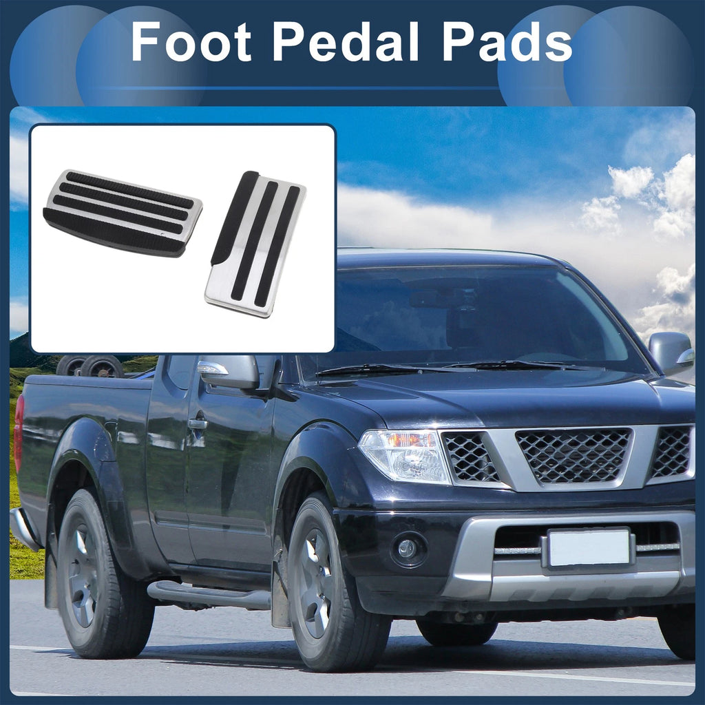 Set of 1 Automatic Footrest Pedals Cover for Nissan Frontier (2022–2024) Silver Tone