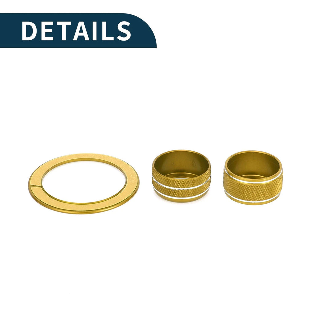 Set of 4 Media Tune Engine Start Mirror Knob Covers for Subaru WRX (2022–2023) Gold Tone
