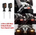 Chrome E4 LED Mini Rear Turn Signal Lights for Harley
