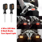 Chrome E4 LED Mini Rear Turn Signal Lights for Harley