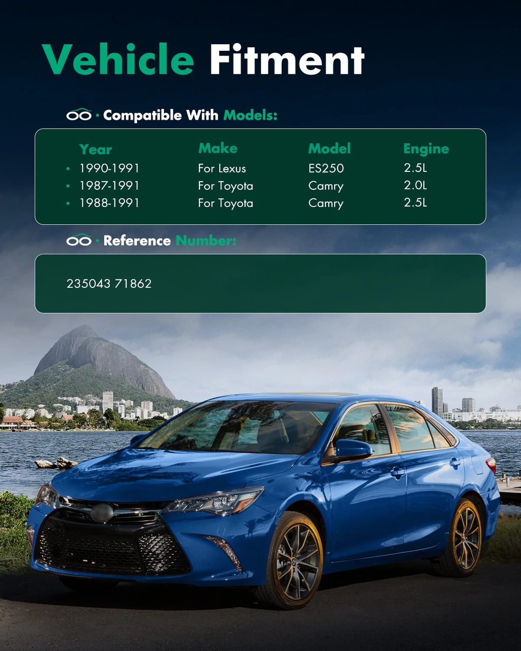 Rear Pair Shocks Struts for Lexus ES250 Toyota Camry